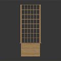 Wooden Garden Fences with Square Planter Bases Various Grid Designs and Triangular Top Structure