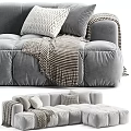Julia Suede Soft Sofa Casabes Pace 3d model