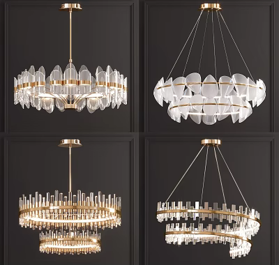 Light Luxury Chandelier Art Chandelier 3d model