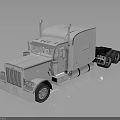 White Heavy Duty Truck With Chrome Accents And Modern Cab Design