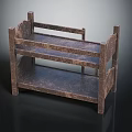 Sturdy Wooden Multi Tiered Shelf With Side Frames And Open Shelves Design
