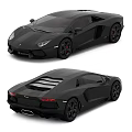 Lamborghini Black Sports Car With Sleek Exterior And Aerodynamic Design