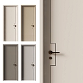 Modern Single Door Bedroom Door Room Door Set Door 3d model