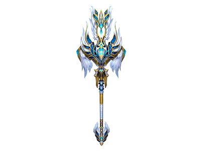 Weapon Wand Magic Wand Legendary Weapon Fairy Wand Game Equipment Angel Wand Magic Wand 3d model