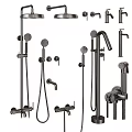 Modern Shower System With Head Handheld Sprayer Faucet And Bathroom Fixtures