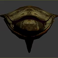 Decorative 3D Art Fish With Unique Yellow Brown Texture And Detailed Elongated Body Design