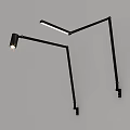 Modern Black Metal Wall Lamp With Adjustable Arm And Sleek Design For Interior