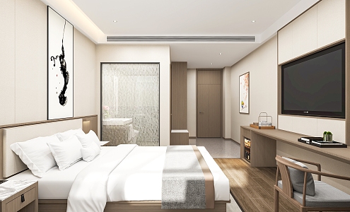 Hotel Rooms Modern Rooms 3d model