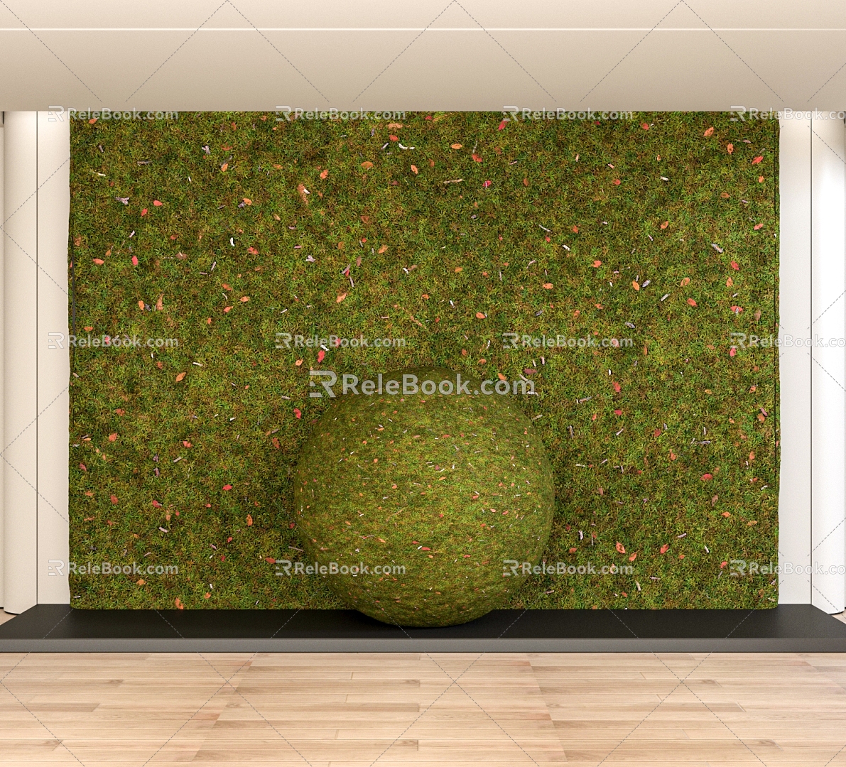 Modern Lawn Lawn Grass Outdoor Grass Flowers and Grasses 3d model