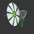 24G Communication Equipment With Circular Dish Antenna And Stable Metal Stand Structure