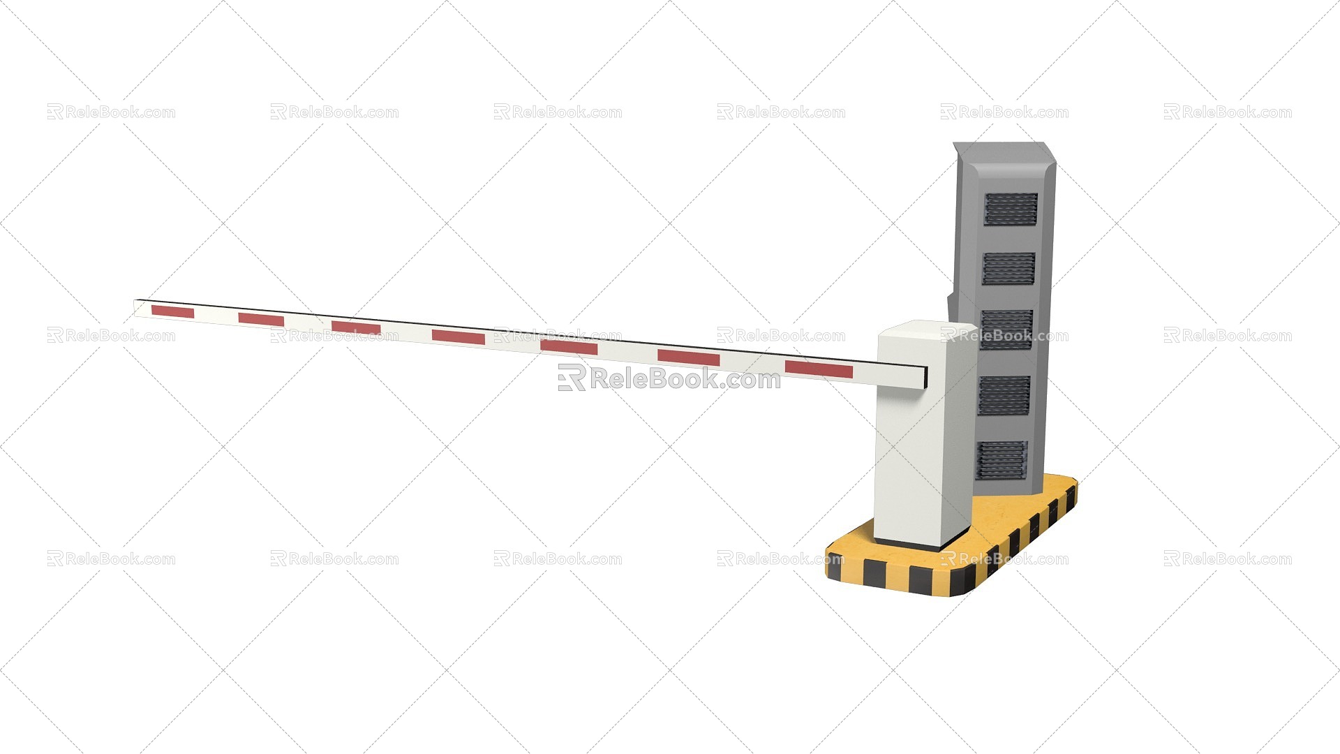 Lift rod for automatic toll gate 3d model