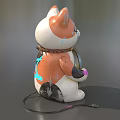 Colorful Cat Shaped Decorative Ornament Set With FREE Lettering Decorative Plate And Microphone