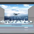 5G AloT Perception Network Sand Table With City Model Drone And Sky Ocean Projection