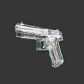 Detailed 3D Rendered Black Pistol With Modern Firearm Design Features