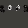 Modern Black And White Wall Spotlights With Adjustable Design And Lighting Features 3d model