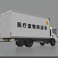 Industrial Equipment Medical Waste Transport Vehicle with Warning Signs for Safe Handling