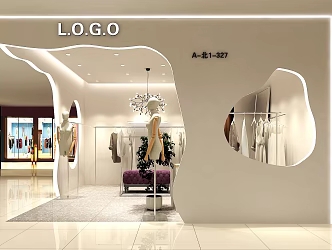 Women's clothing store 3d model