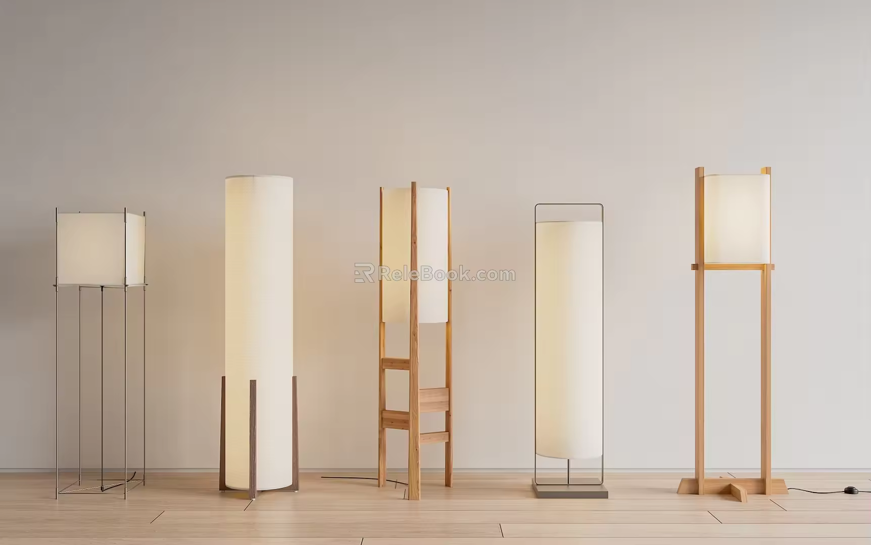 New Chinese Style Floor Lamp Song's Aesthetic Floor Lamp Middle Ancient Floor Lamp 3d model