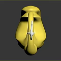 Yellow Swan Shaped Hardware Tool Hook With Decorative Design For Home Hanging Use