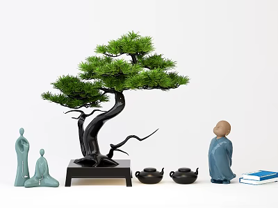 New Chinese Style Ornaments My Tea Set Ornaments 3d model