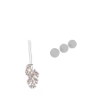 Elegant Petal Shaped Chandelier With White Flower Design Golden Frame And Warm Lighting