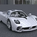 White Sports Car Featuring Sleek Aerodynamic Design And Modern Exterior Styling