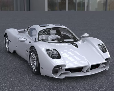White Sports Car Featuring Sleek Aerodynamic Design And Modern Exterior Styling 3d model