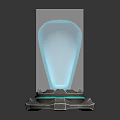 Modern Computer Device With Blue LED Glow And Multi Layer Base Structure 3d model