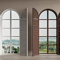modern blinds windows floor to ceiling windows doors and windows casement window 3d model