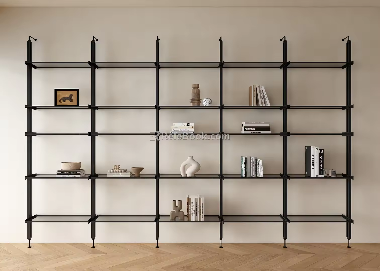 Bookshelf Full Wall Bookshelf Storage Rack Bookcase Bookshelf 3d model