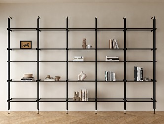 Bookshelf Full Wall Bookshelf Storage Rack Bookcase Bookshelf 3d model