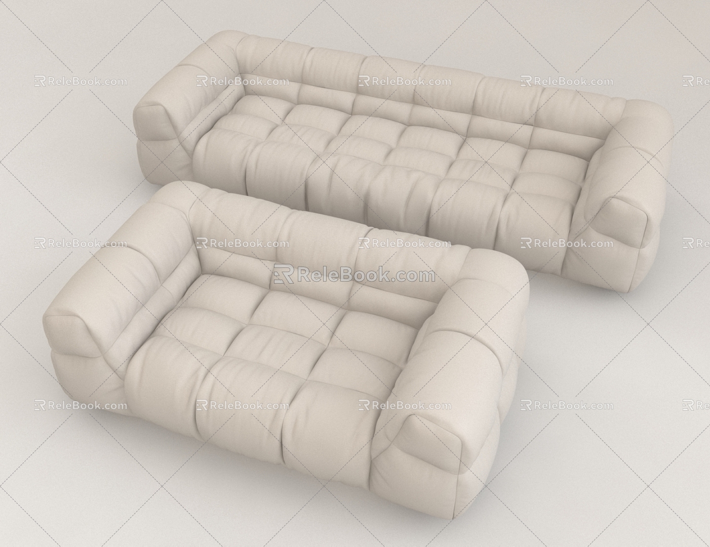 Sofa Leather Rest Casual Sofa Multiplayer Sofa Sofa 3d model