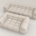 Sofa Leather Rest Casual Sofa Multiplayer Sofa Sofa 3d model