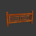 Carved Wooden Railing Furniture With Traditional Design And Brown Finish