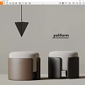 poliform modern sofa stool leather sofa stool 3d model