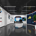 Modern Control Room Interior Design With Large Data Screens Charts White Seats And Green Plants