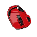 Red And Black RAT Gaming Mouse With Ergonomic Design For Computer 3d model