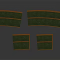Wooden Staircase Furniture With Green Surface For Display And Decoration