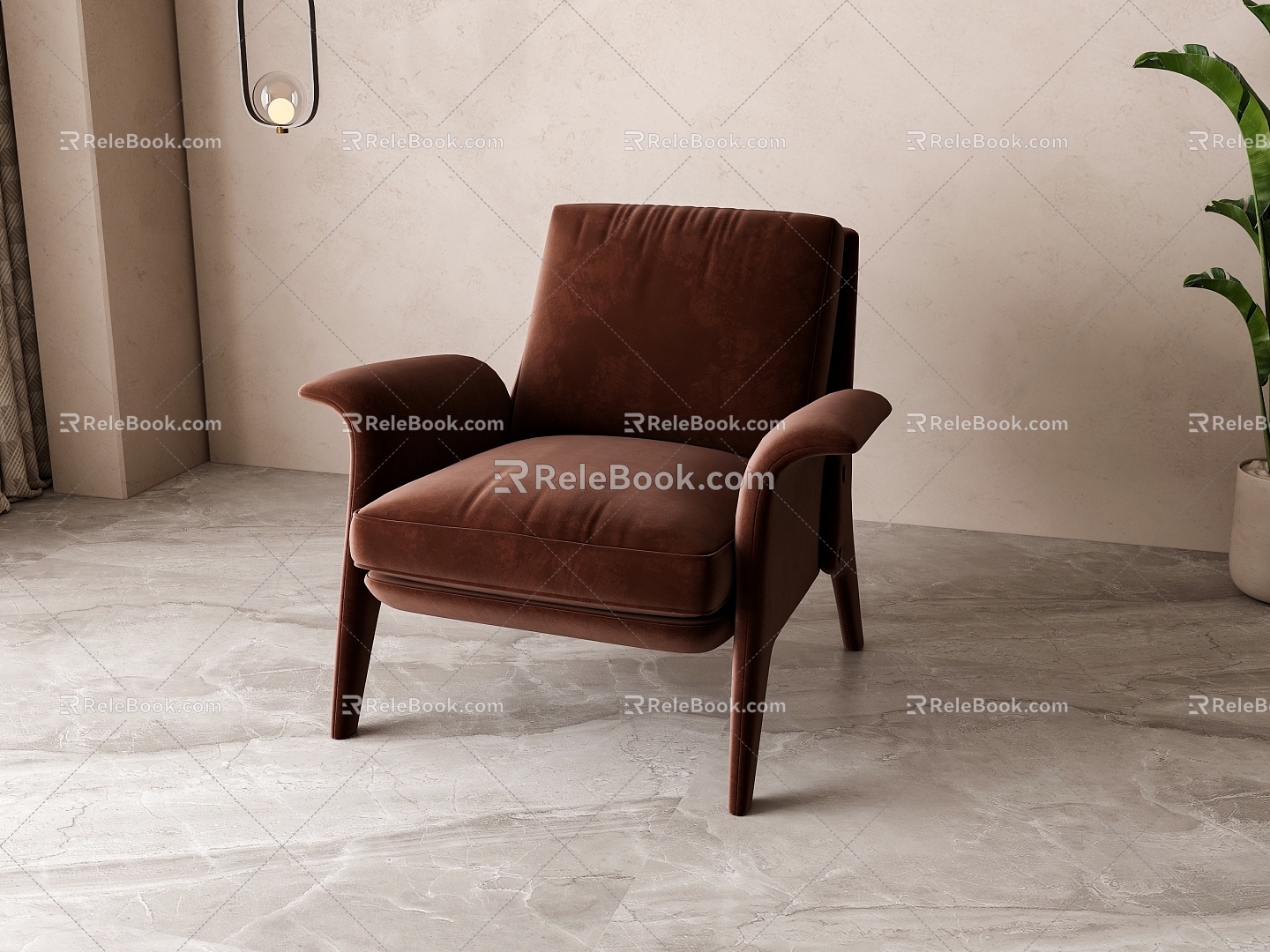 modern leisure chair 3d model