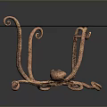 Copper Octopus Shaped Decorative Stand With Curved Tentacles And Glass Top