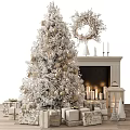 Jane European Christmas Tree Christmas Tree Gift Box Ornaments 3d model