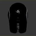 Wireless Black Computer Mouse with Modern Shiny Design and Ergonomic Grip 3d model