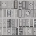 Room Divider Screens Featuring Various Decorative Patterns And Diverse Styles 3d model