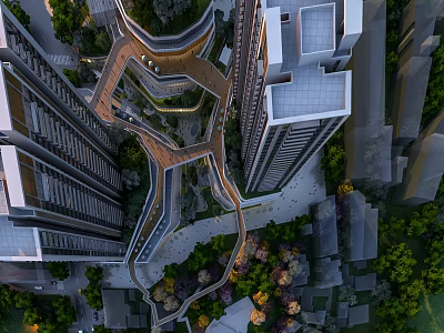 Boutique outdoor public building 3d model