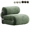 Modern Green Velvet Sofa Coffee Table Set With Curved Design and Metal Frame