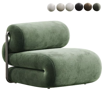 Modern Green Velvet Sofa Coffee Table Set With Curved Design and Metal Frame 3d model