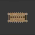 Outdoor Wooden Pergola Bench With Slatted Design And Lattice Sides