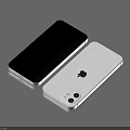 Stylish Apple Mobile Phones in Black and White with Sleek Design and Camera Lenses