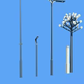 Various Outdoor Lights With Tall Poles Spherical Bulbs And Modern Designs