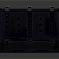 Open Dark Weapon Storage Case With Organized Compartments And Secure Locks 3d model